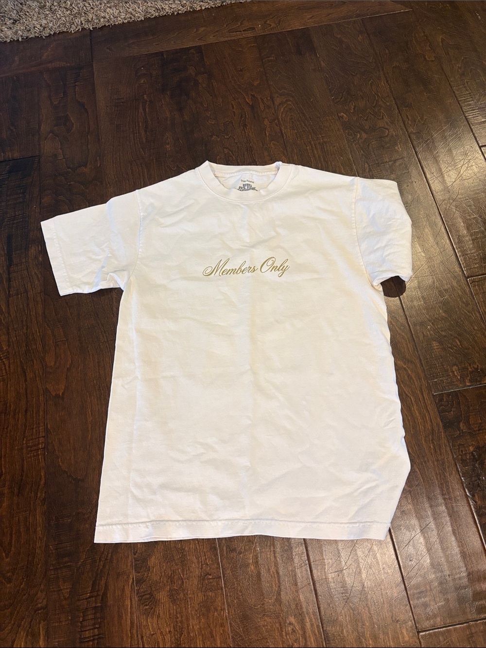 Members Only White Graphic Tee- Drake Concert tee